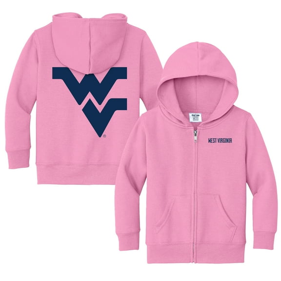 Toddler Chad & Jake Pink West Virginia Mountaineers Primary Logo Full-Zip Hoodie