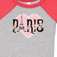 thumbnail image 4 of Inktastic Paris Pink Heart Eiffel Tower with Flowers Boys or Girls Baby Bodysuit, 4 of 5