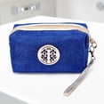 thumbnail image 2 of Bolsa organizadora de maquillaje para cosméticos de viaje de nailon portátil de moda (azul), 2 of 2