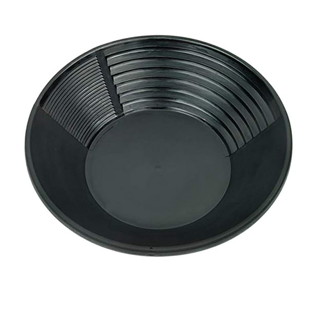 Batea de oro de 38 cm, búsqueda de gemas, batea, prospección, detector, prospección, tamizado, AU Negro