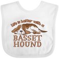 thumbnail image 3 of Inktastic Life is Better with a Basset Hound Boys or Girls Baby Bib, 3 of 4