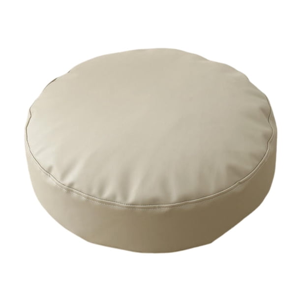 Cojín de piso redondo cojín de tatami cómodo 15.75 pulgadas almohada de almohada de almohada de piso para la ventana de la ventana sala de estar sala Gris