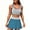 Blue, variant on Fewfanhot Women's Quick-Dry Bikini Skort Set - 2-Piece Swimwear Lightweight Sporty Bathing Suit with Skirted Bottoms