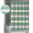 thumbnail image 3 of Shower Curtain Bathroom Set Abstract Stripes Waterproof Fabric Shower Curtains with Grommets&Hooks Sage Green Gray White Lines Privacy Bath Curtain for Bathtub 72x84in, 3 of 7