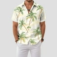thumbnail image 2 of Mens Hawaiian Shirt Short Sleeve Button Down Shirts Tropical Floral Summer Beach Shirts,S-3XL, 2 of 7