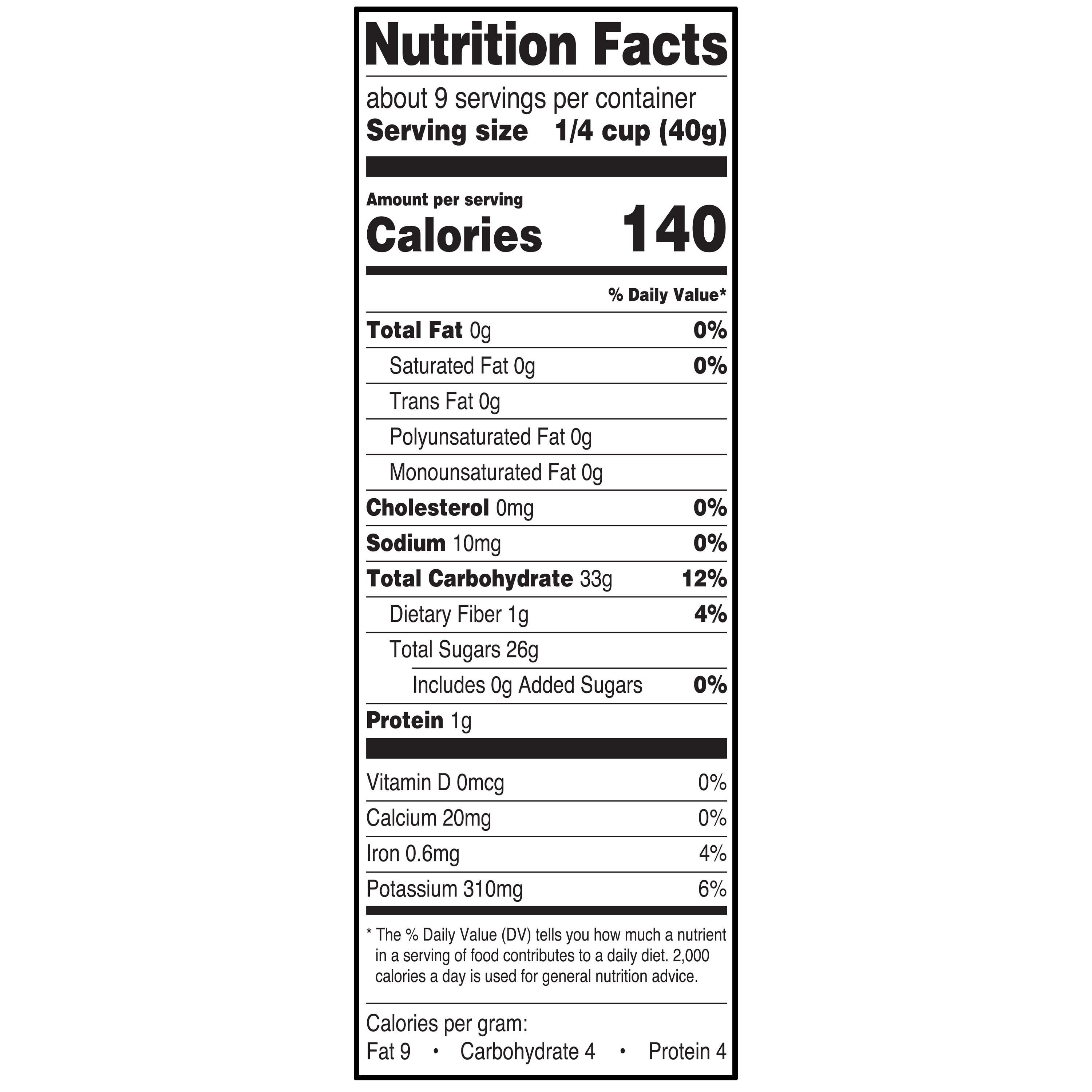 Great Value Sun-Dried Raisins Carton, 12 oz (340g)