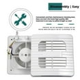 thumbnail image 3 of Exhaust Fan 4 Inch Bathroom Round Glass Window Exhaust Fan Wall Exhaust Fan ,Easy to Install, 3 of 5