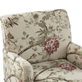 thumbnail image 4 of Tina's Home Accent Chair Upholstered Armchair Set of 2, Single Sofa Couch Lounge Seat Wooden Legs Nailhead Trim Bedroom Office Floral, 4 of 10
