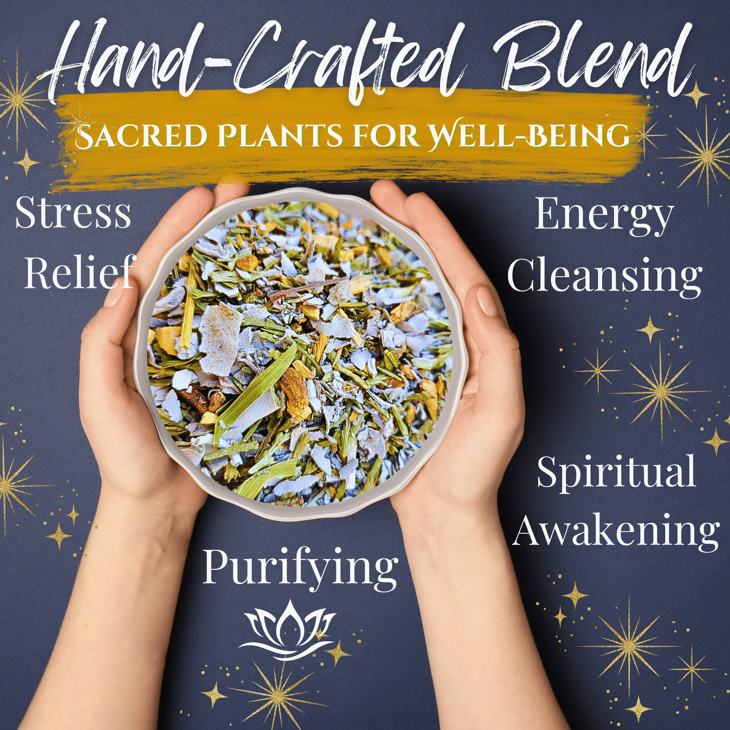 Medicinal Herbs Spiritual Incense Mix 4 oz, Hand-Crafted Sacred Burning Blend – Organic White Sage, Sweet Grass, Palo Santo Chips & Cedar (4Oz)