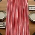 thumbnail image 5 of Red Striped Table Runner, Classic Minimalist Waves Lines Pattern Washable Cotton Linen Table Runners 60 Inches Long, Dresser Scarf Runner for Coffee/TV Stands/Kitchen/Cabinets 13''x60'', 5 of 9