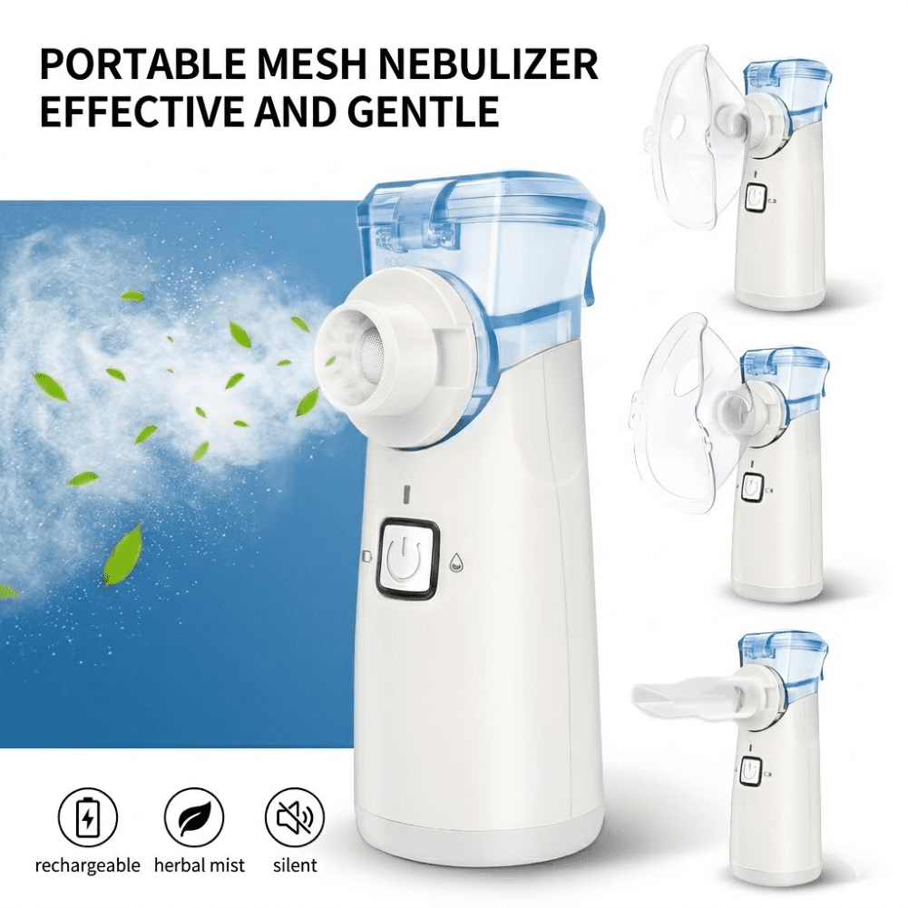 AJZIOJIRO Portable Personal Humidifier Handheld Steam Inhaler USB-C Rechargeable Ultrasonic Mist for Office Travel