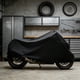 thumbnail image 1 of Funda para motocicleta Almacenamiento impermeable en interiores exteriores, poliéster resistente a prueba de viento y antiviento, bicicletas Universal Fit, 4 tallas 200-240cm, negra, 1 of 6