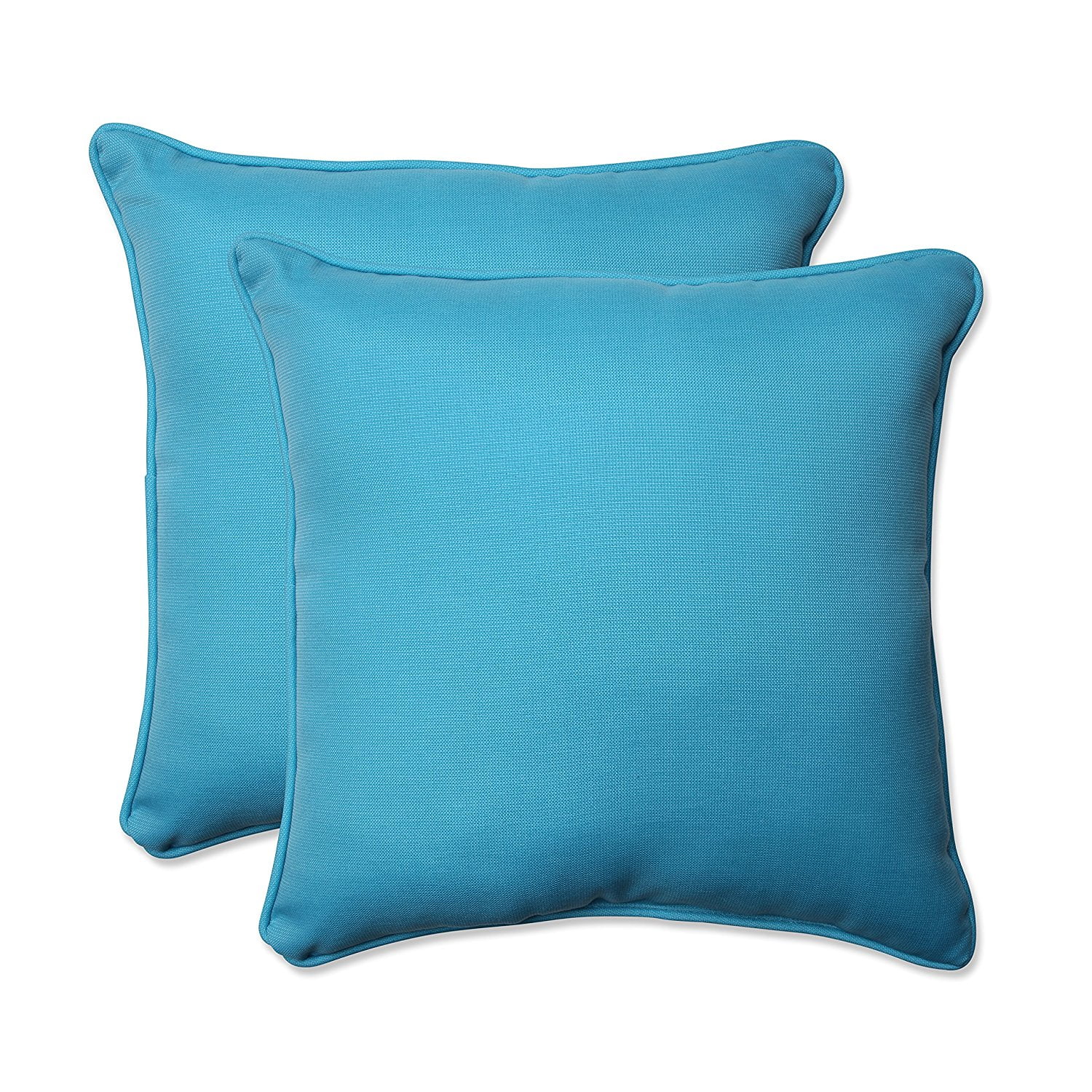 Outdoor Veranda Turquoise Throw Pillow, 18.5Inch, Set of
