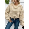 thumbnail image 4 of Ushdele Cozy Plaid Sherpa Crew Neck Sweater - Soft, Casual, Long Sleeve Fashion, 4 of 8