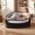 thumbnail image 4 of Costway 2 PCS 2-Seater Inflatable Couch with Flocked Surface & Repair Patches for Camping, 4 of 10