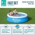 thumbnail image 2 of Bestway Fast Set 6'x20" Round Inflatable Above Ground Outdoor Swimming Pool, 2 of 7