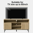 thumbnail image 6 of UEV Mid Century Modern TV Stand Cabinet for Living Room(up to 50/55/60/65 Inch),Natural Wood TV Stand Bedroom,TV Media Console Cabinet with Shelves & Storage,Fluted TV Stand Entertainment Center, 6 of 18