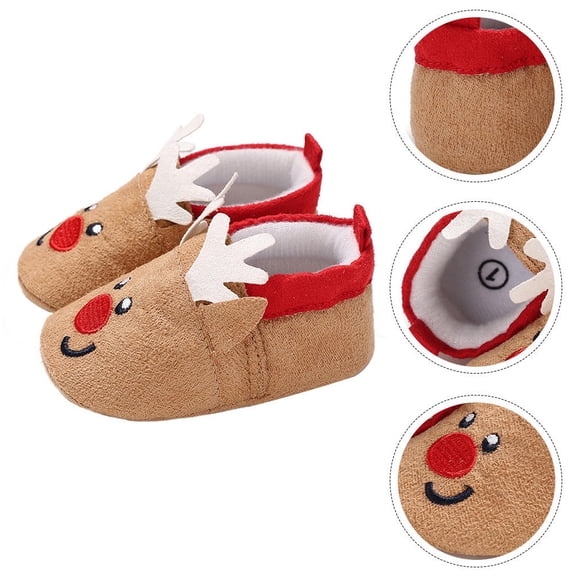 TEHAUX 1 Pair Lightweight Toddler First Walking Shoes Khaki Cotton Winter