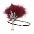 thumbnail image 4 of Diadema elástica para mujer con plumas y perlas artificiales, perfecta para 14cm, 4 of 8