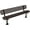 Brown, variant on Coated Outdoor Furniture Heavy-Duty Outdoor Bench Thermoplastic Coated, Punched Steel, Commercial-Grade Seating, Made in America (Surface with Back, 6 Ft, Yellow)