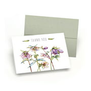Watercolor Blossoms Thank You Card - Single Card - by Palmer Street Press