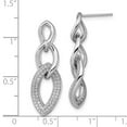 thumbnail image 2 of FB Jewels Sterling Silver & CZ Brilliant Embers Polished Dangle Post Earrings, 2 of 2