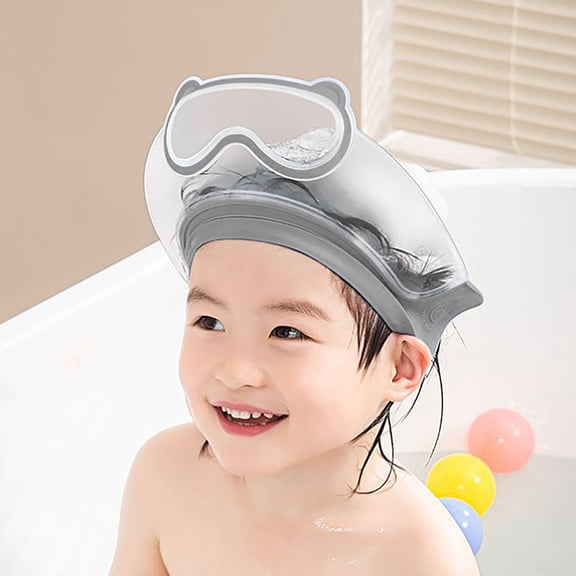 Jialinnn Soft Adjustable PP Shower Cap, 23 cm×23 cm, Gray Plaid