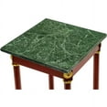 thumbnail image 3 of Legacy Decor 28 Inch Cherry Wood Square Plant Stand, Telephone Stand, Vase Stand with Square Green Marble Top, 3 of 4