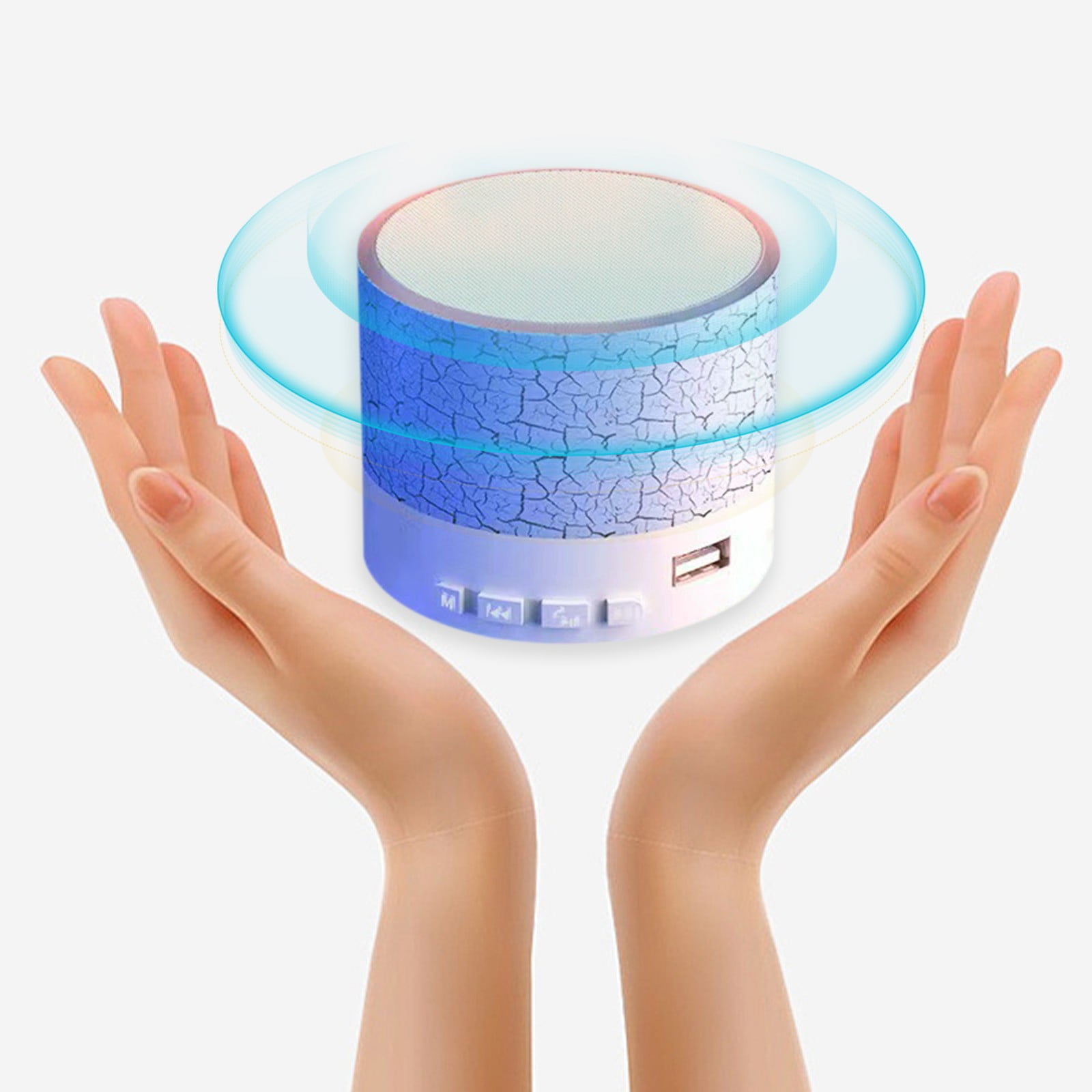 3 Set of Small Crack Bluetooth Speaker Outdoor Portable Subwoofer Wireless Small Speaker Home Desktop Luminous Mini Speaker