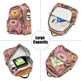 thumbnail image 5 of FORMRS Mini Backpack Purse for Women Travel Daypack Casual Shoulder Bag, Cute Doughnuts Pattern, 5 of 7