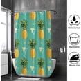 thumbnail image 4 of FREEAMG Bath Curtains Shower Curtain Geometric Pineapple Bathroom Waterproof Machine Washable Fabric Decor Shower Curtains for Bathroom, 66x72 inch, 4 of 6