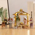 thumbnail image 3 of 12Pcs Festival Manger Nativity Ornament Tabletop Display Holiday Education Tool, 3 of 5