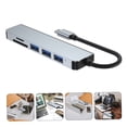thumbnail image 4 of ROMANSENTIAL 1Pcs 4.5x0.4x1.1in Type-C Docking Station for Laptop Computer Mobile Phone with 6 Port Expansion Adapter and Video Converter Reader HDCP Function, 4 of 8