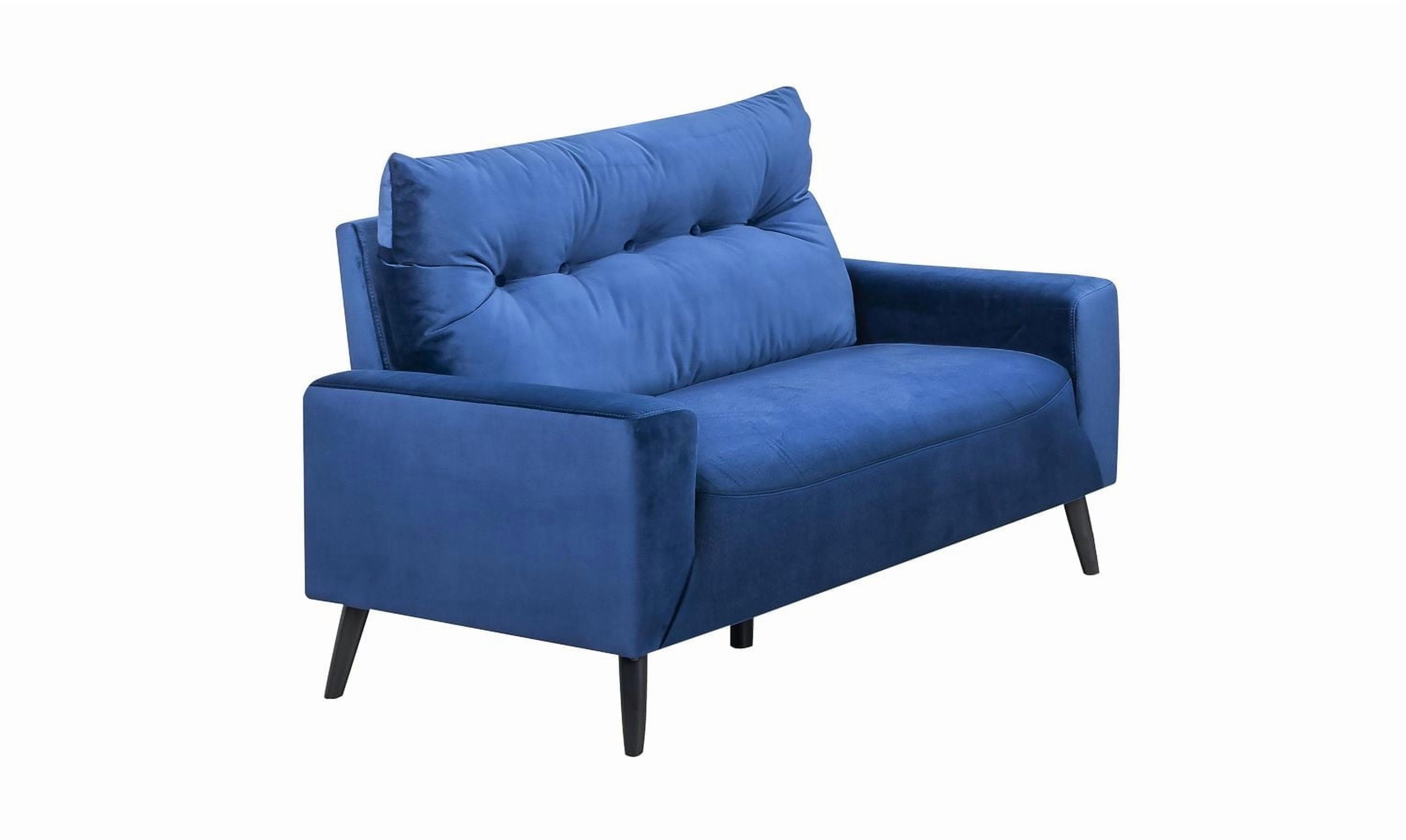 Topline Home Furnishings Loveseat, Blue Velvet