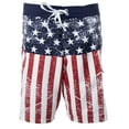 thumbnail image 2 of Calhoun Men's Americana USA Flag Fourth of July Swim Board Shorts (USA Distressed, XX-Large), 2 of 2