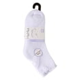 thumbnail image 5 of MeMoi 6 Pair Women's Ribbed Cotton-Rich Picot-Trimmed Quarter Socks - Womens - Female, 9-11, Pink Heather Multi, 5 of 11