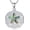 Sand Dollars, variant on Dolphin Necklace 925 Sterling Silver Palm Tree Dolphin Pendant Necklace with Blue Circle Crystal Beach Ocean Jewelry Gifts for Women