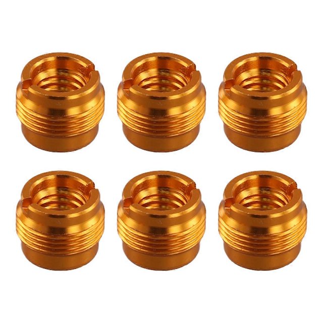 6 Pieces Female Threaded Nut Screw Adapters Microphone Clip Holder Nut Adapters for Mic Micphone Sta