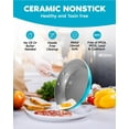 thumbnail image 3 of Gotham Steel Nonstick Pots and Pans 20 Piece Kitchen Ceramic Cookware Bakeware Set Aqua Blue, 3 of 7