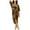 Khaki, variant on Women's Long Dress Short Sleeve Solid Color Velour V Neck Elegant Evening Events