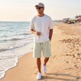 thumbnail image 5 of Boyscolos Athletic Shorts for Men Quick Dry Drawstring Breathable Biker Short Workout Summer Gym Pants with Zipper Pockets Khaki L, 5 of 7
