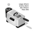 thumbnail image 4 of CHEFMAN - Freidora de Aceite 3 L con Control de Temperatura y Cesta — Inoxidable, 4 of 4