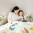 thumbnail image 4 of Feelyou Cute Bunny Rabbit Twin Bedding Sets 7-Piece for Child, Cartoon Easter Egg Bedding Comforter Set, Spring Flower Floral Reversible Sheet Sets, Luxury Bedroom Decor, 4 of 7