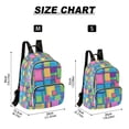thumbnail image 2 of FORMRS Mini Backpack Purse for Women Quilted Travel Daypack Casual Shoulder Bag, Colorful Geometric Pattern, 2 of 7