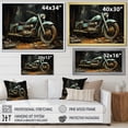 thumbnail image 4 of Designart "Vintage Cruiser Blue and Black Motorcycle" Transportation Framed Wall Art - Transitional Blue Motorcycle Hallway Framed Wall Art Decor, 4 of 6