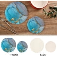 thumbnail image 4 of Marble Texture 2 Pack Pot Holders Trivets, Heat Resistant Hot Pads for Kitchen Table Decoration Trivets for Hot Dishes/Pot/Bowl/Teapot/Kitchen Hot Pads Trivets, 7" + 9.45", 4 of 7
