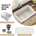 thumbnail image 6 of HOROW Undermount Top Mount Kitchen Sink, 27"x19"x10'' Single Bowl with Sink Grid & Basket Strainer, 6 of 9