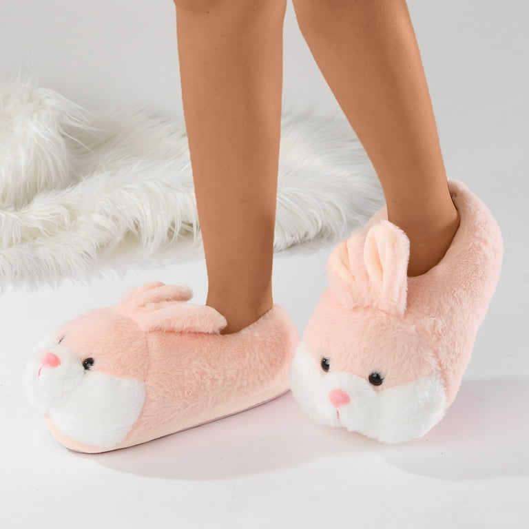 CBGELRT Bunny Slippers for Women Kawaii Cartoon Rabbit Ears House