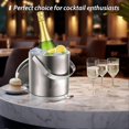 thumbnail image 4 of 304 Stainless Steel Ice Bucket, Double-Walled and Thickened, Insulated Container with Handle and Lid, Bartending Tool. B, 4 of 5