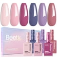 thumbnail image 1 of Set de esmaltes de uñas en gel Beetles Hema Free, 6 colores, 15 ml, 1 of 6